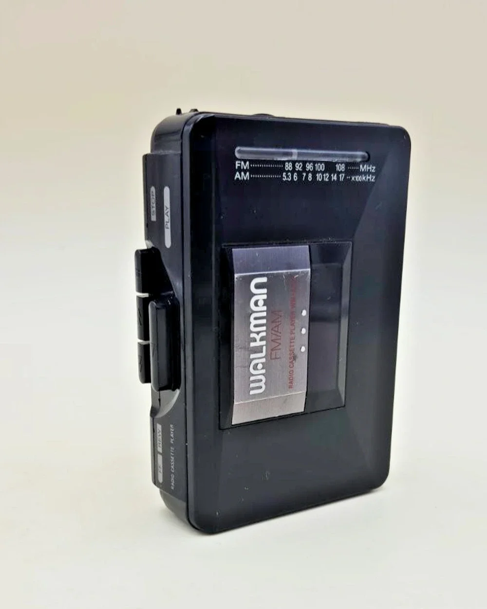 Sony WM-AF23 Portable Am/fm Cassette Player Playback Headphone Jack Radio Black